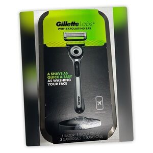 Gillette‎ Labs Black and Silver Razor with Exfoliating Bar